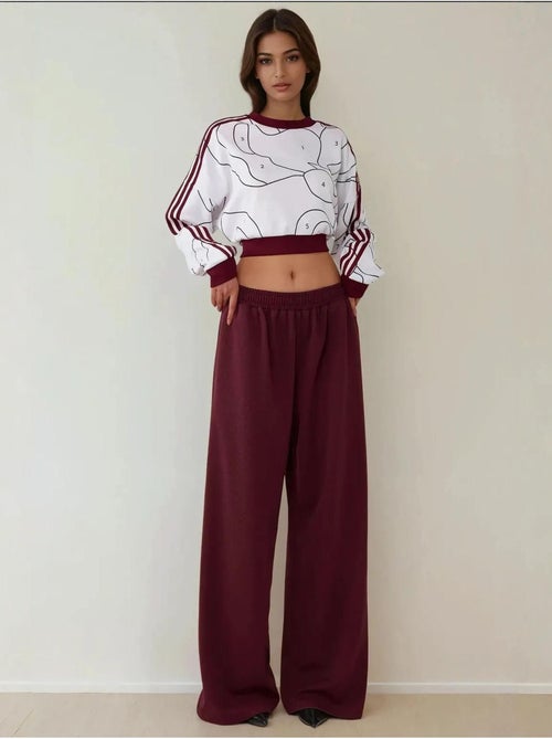 Wijde jerseybroek met elastische taille - Kiabi Wijde jerseybroek met elastische taille - Kiabi