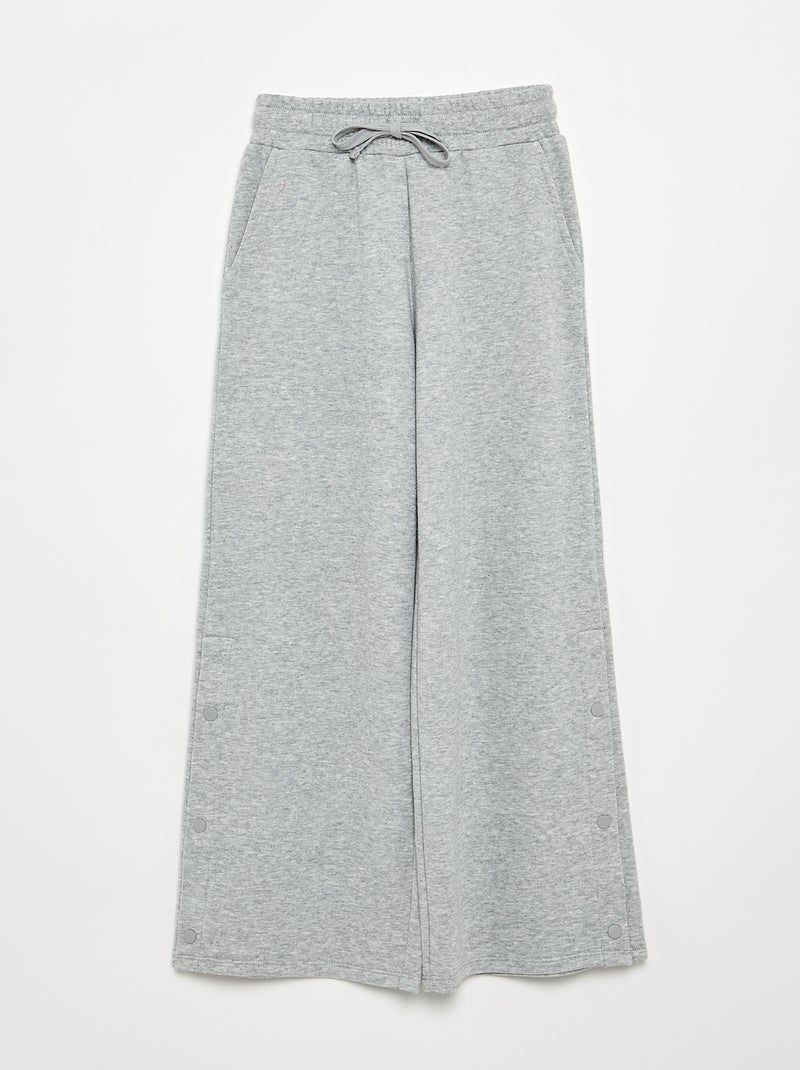 Wijde joggingbroek - collectie met aantrekgemak Grijs - Kiabi