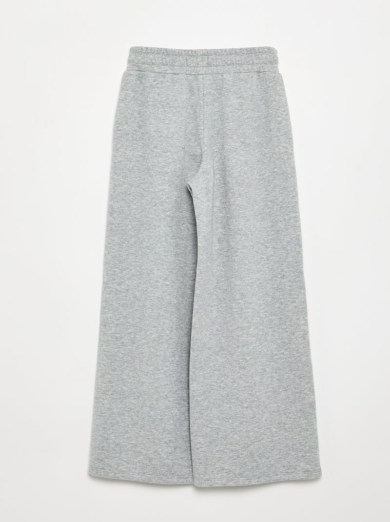 Wijde joggingbroek - collectie met aantrekgemak Grijs - Kiabi