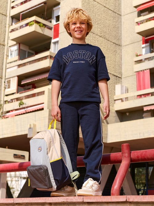 Wijde joggingbroek met contrasterend biesje - Kiabi