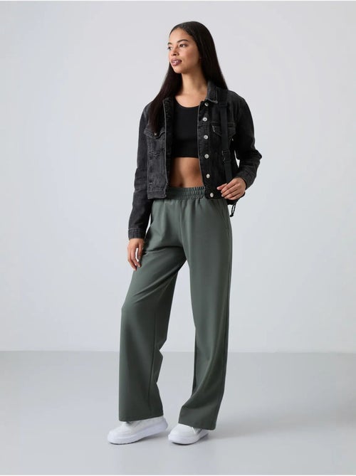 Wijde joggingbroek met hoge taille tommy - Kiabi Wijde joggingbroek met hoge taille tommy - Kiabi