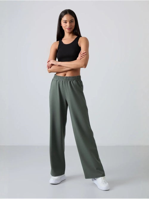Wijde joggingbroek met hoge taille tommy - Kiabi Wijde joggingbroek met hoge taille tommy - Kiabi