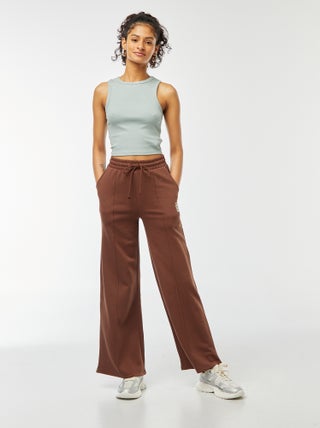 Wijde joggingbroek met sportswear-print