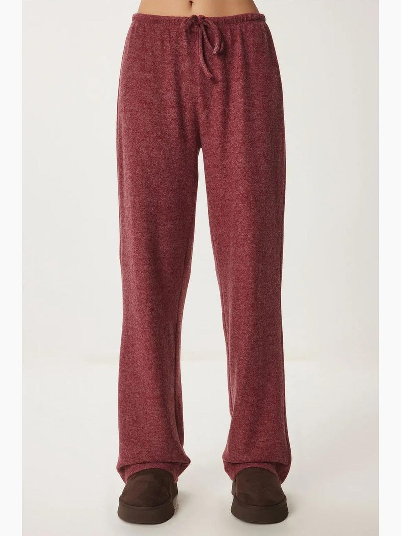 Wijde joggingbroek met trekkoordsluiting istanbul Bordeauxrood - Kiabi
