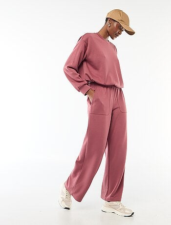 Wijde joggingbroek van zachte stof