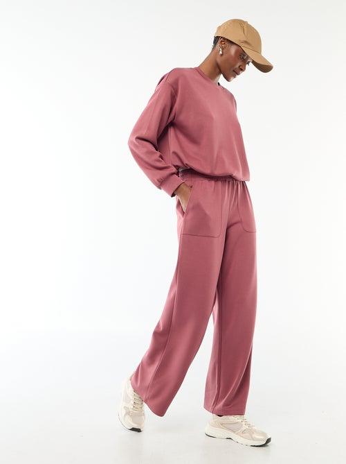 Wijde joggingbroek van zachte stof - Kiabi