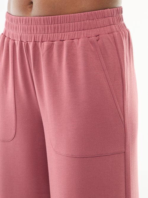 Wijde joggingbroek van zachte stof - Kiabi