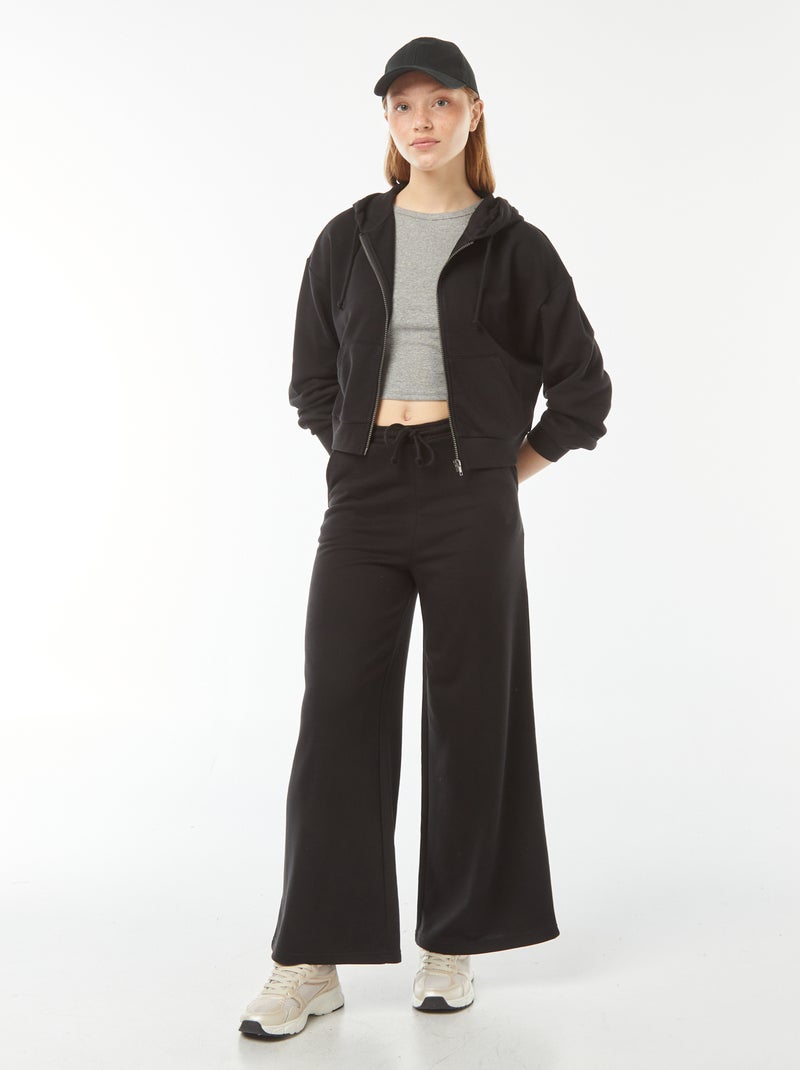 Wijde joggingbroek zwart - Kiabi