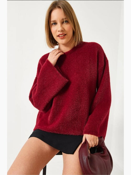 Wijde mouw fuzzy oversized zachte trui lucci - Kiabi
