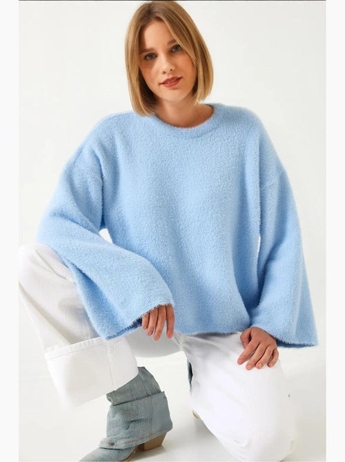 Wijde mouw fuzzy oversized zachte trui lucci - Kiabi