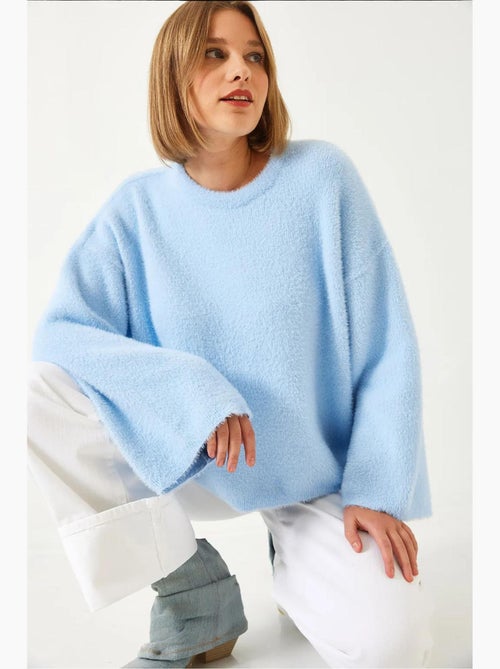 Wijde mouw fuzzy oversized zachte trui lucci - Kiabi
