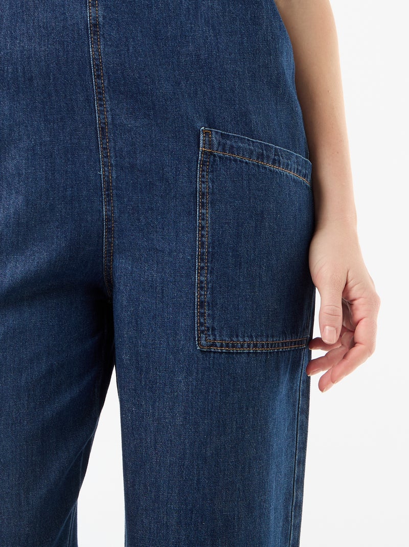 Wijde mouwloze jumpsuit Blauw - Kiabi