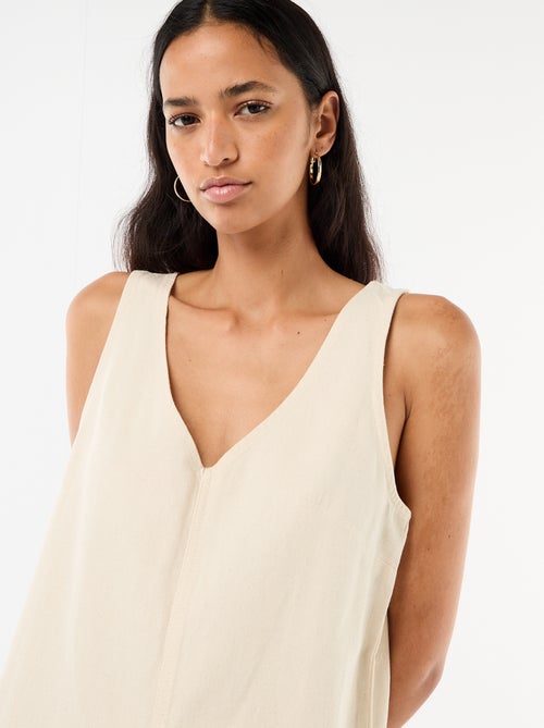 Wijde mouwloze jumpsuit - Kiabi