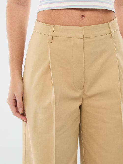 Wijde plooibroek - Kiabi