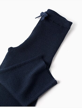 Wijde ribgebreide broek