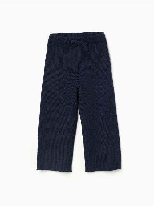 Wijde ribgebreide broek - Kiabi