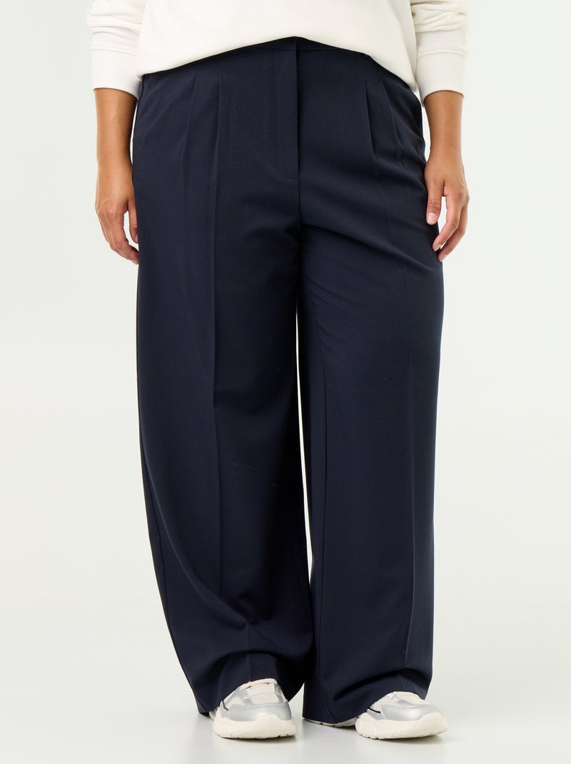 Wijde sigaretbroek Blauw - Kiabi