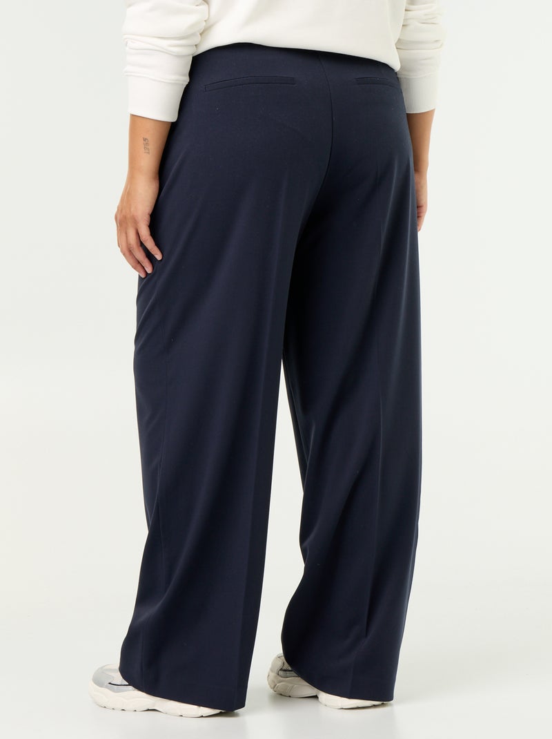Wijde sigaretbroek Blauw - Kiabi