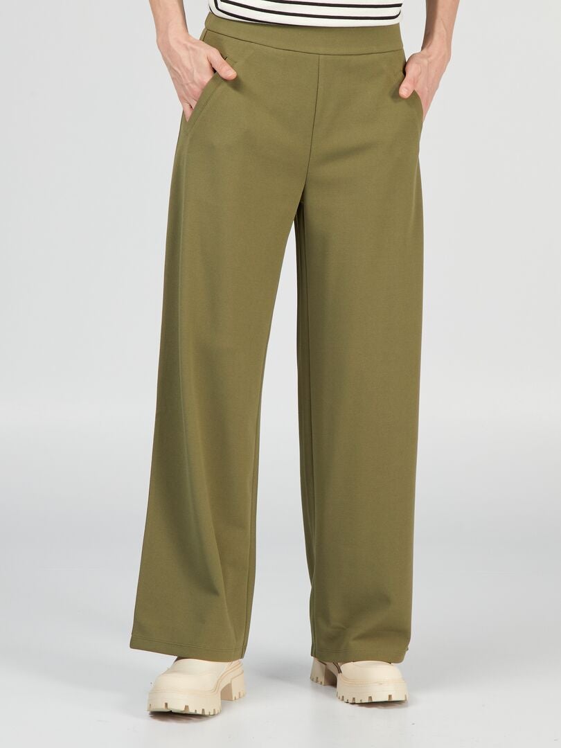 Wijde, soepelvallende broek 'JDY' - KAKI - Kiabi - 25.00€