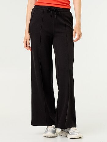 Wijde soft touch-broek