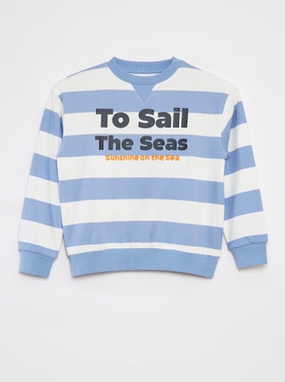 Wijde sweater met lange mouw met print