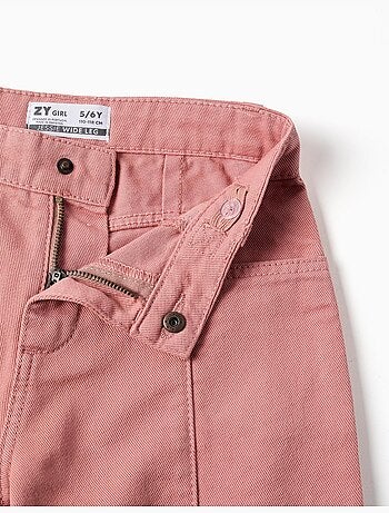 Wijde twill broek met cargozakken