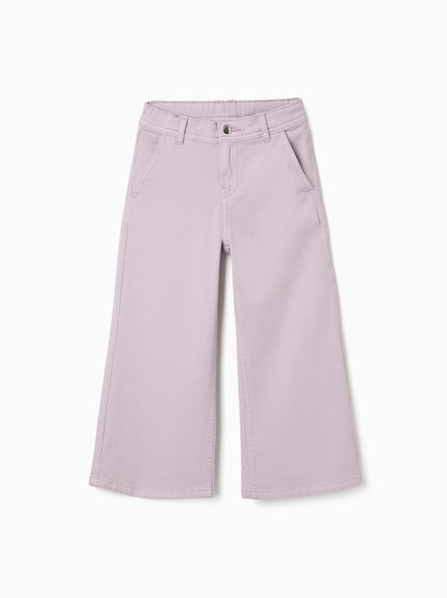 Wijde twill broek met vier zakken - Kiabi Wijde twill broek met vier zakken - Kiabi