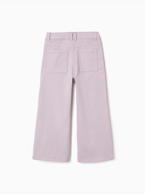 Wijde twill broek met vier zakken - Kiabi Wijde twill broek met vier zakken - Kiabi
