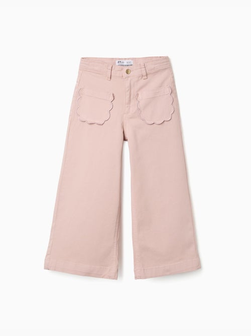 Wijde twill broek met voorzakken - Kiabi Wijde twill broek met voorzakken - Kiabi