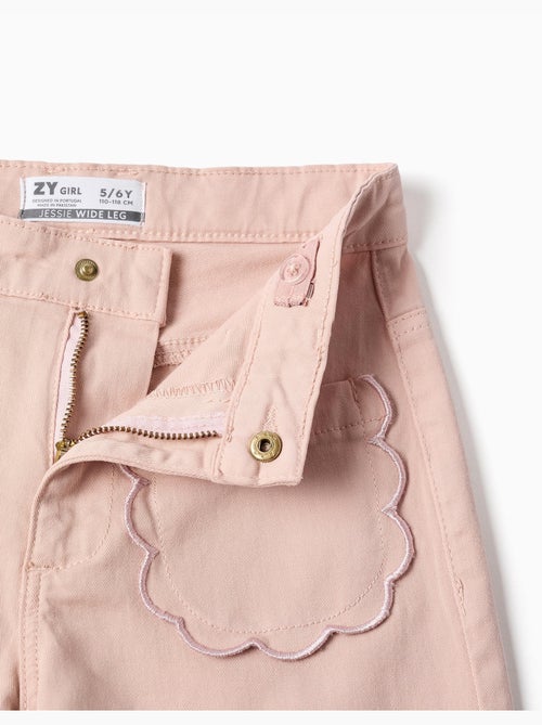 Wijde twill broek met voorzakken - Kiabi Wijde twill broek met voorzakken - Kiabi