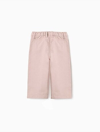 Wijde twill broek met voorzakken