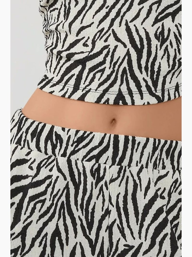 Wijde zebraprint broek hiccup Multicolor - Kiabi