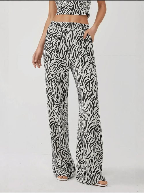 Wijde zebraprint broek - Kiabi Wijde zebraprint broek - Kiabi