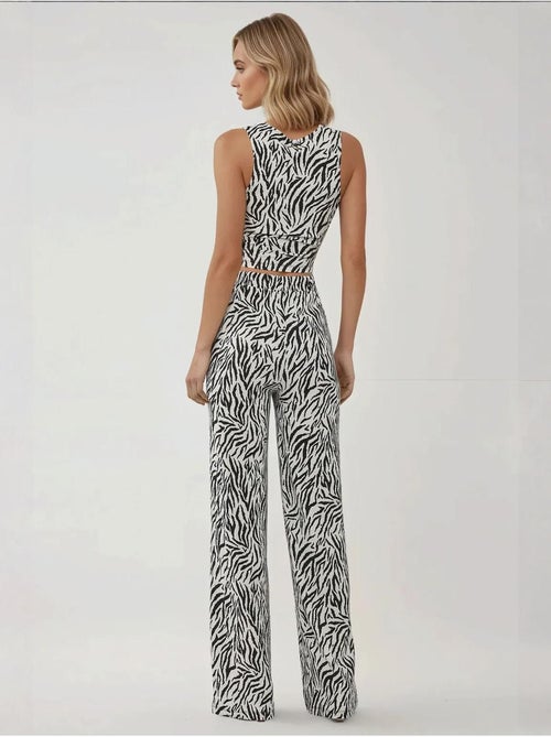 Wijde zebraprint broek - Kiabi Wijde zebraprint broek - Kiabi