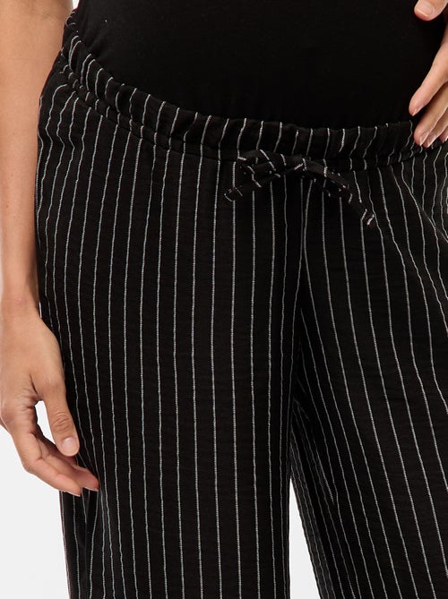Wijde zwangerschapsbroek met strepen - Kiabi