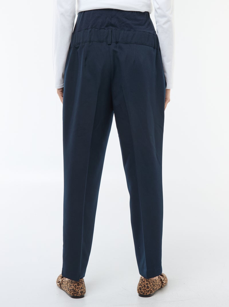 Wijde zwangerschapsbroek van milanotricot Blauw - Kiabi