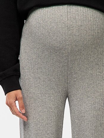 Wijde zwangerschapsbroek van ribstof