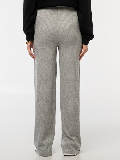 Wijde zwangerschapsbroek van ribstof - Kiabi