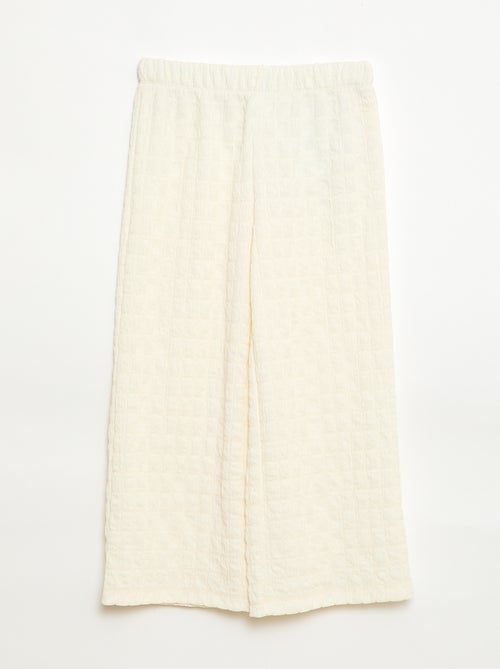 Wijdvallende broek van stretch tricot - Kiabi
