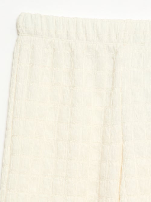 Wijdvallende broek van stretch tricot - Kiabi