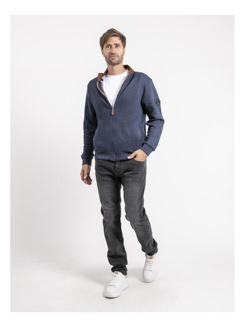 Wilfox vest met ritssluiting Marineblauw - Kiabi