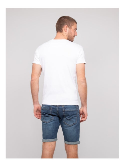 William geribbeld katoenen t-shirt met v-hals - Kiabi William geribbeld katoenen t-shirt met v-hals - Kiabi