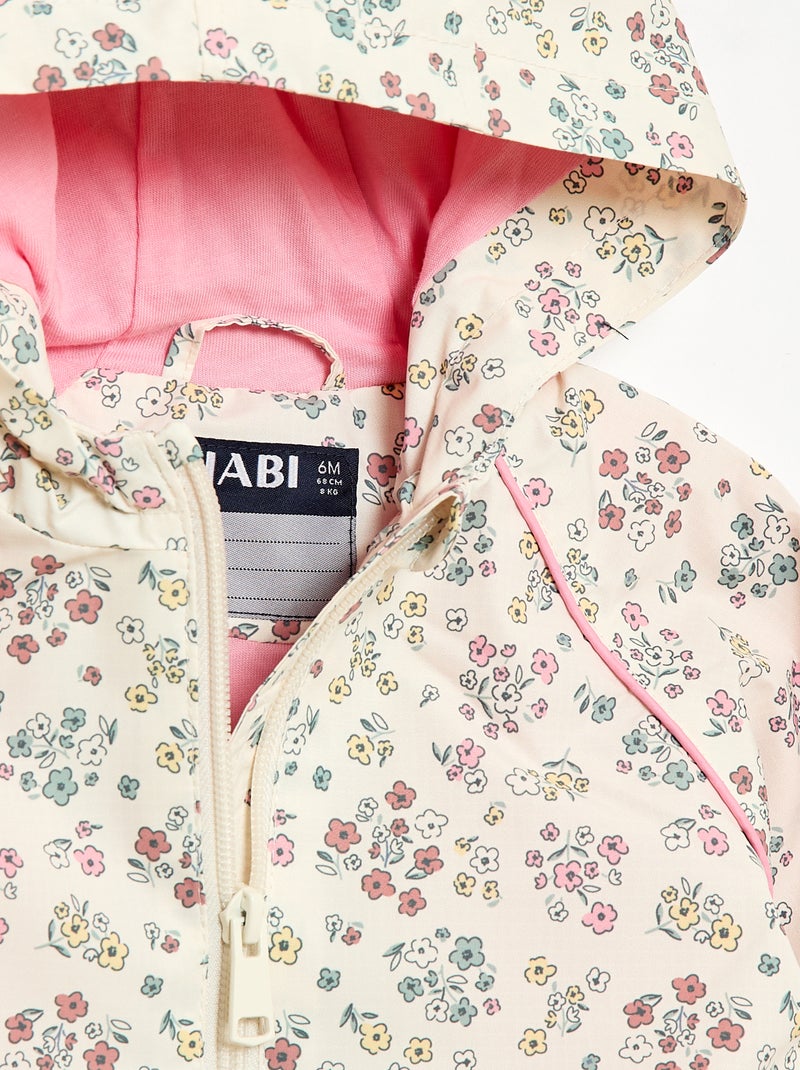 Winddicht jas met capuchon Wit - Kiabi