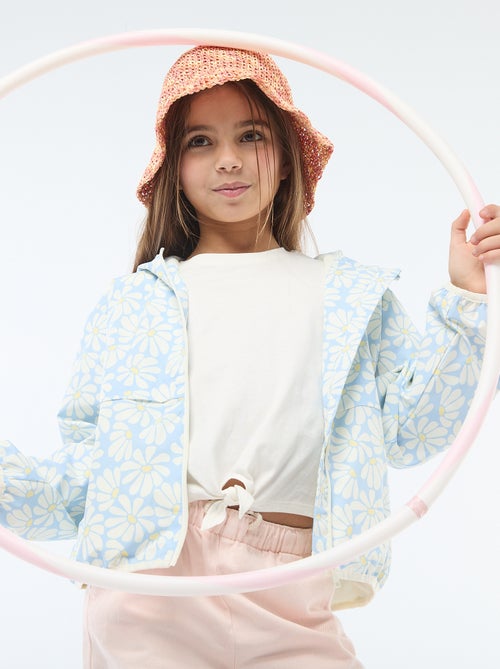 Windjack met capuchon en motief - Kiabi