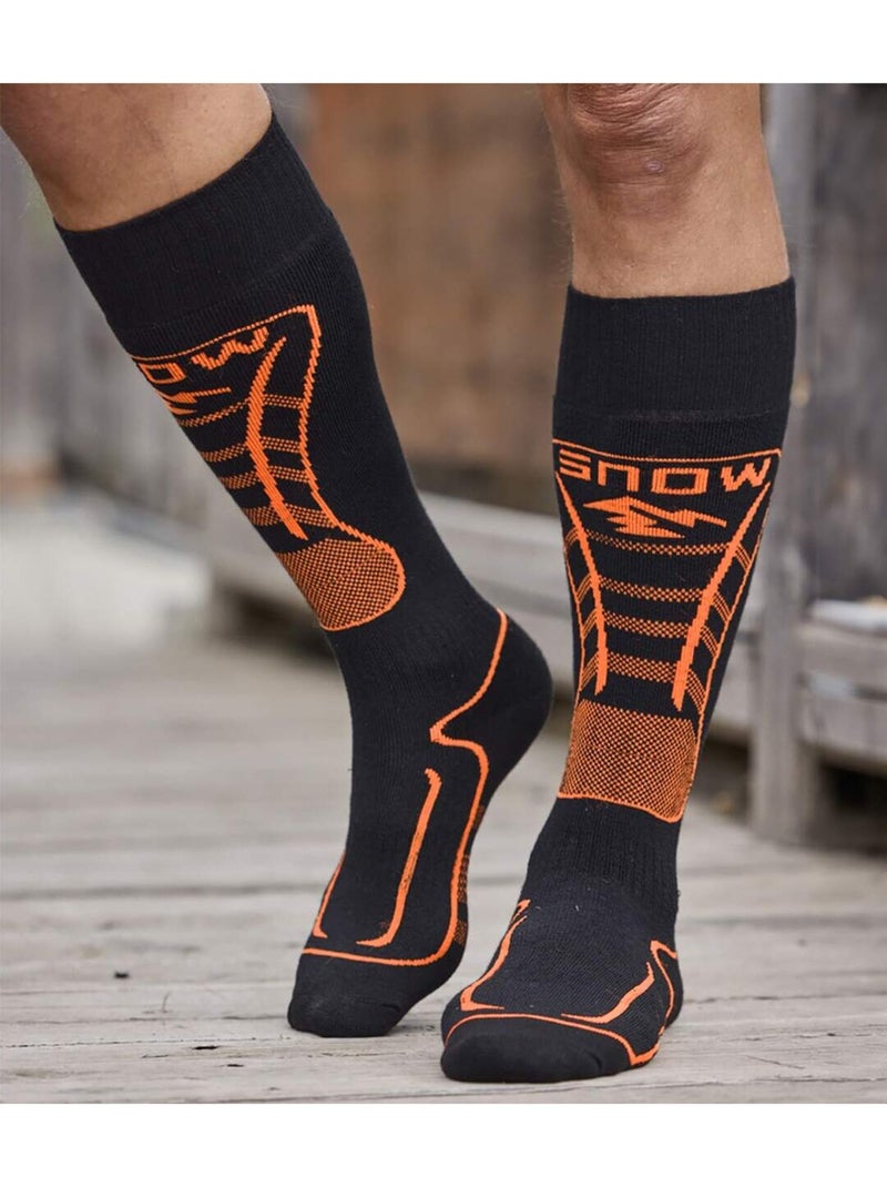 Winter sport sokken - ATLAS FOR MEN Zwart - Kiabi