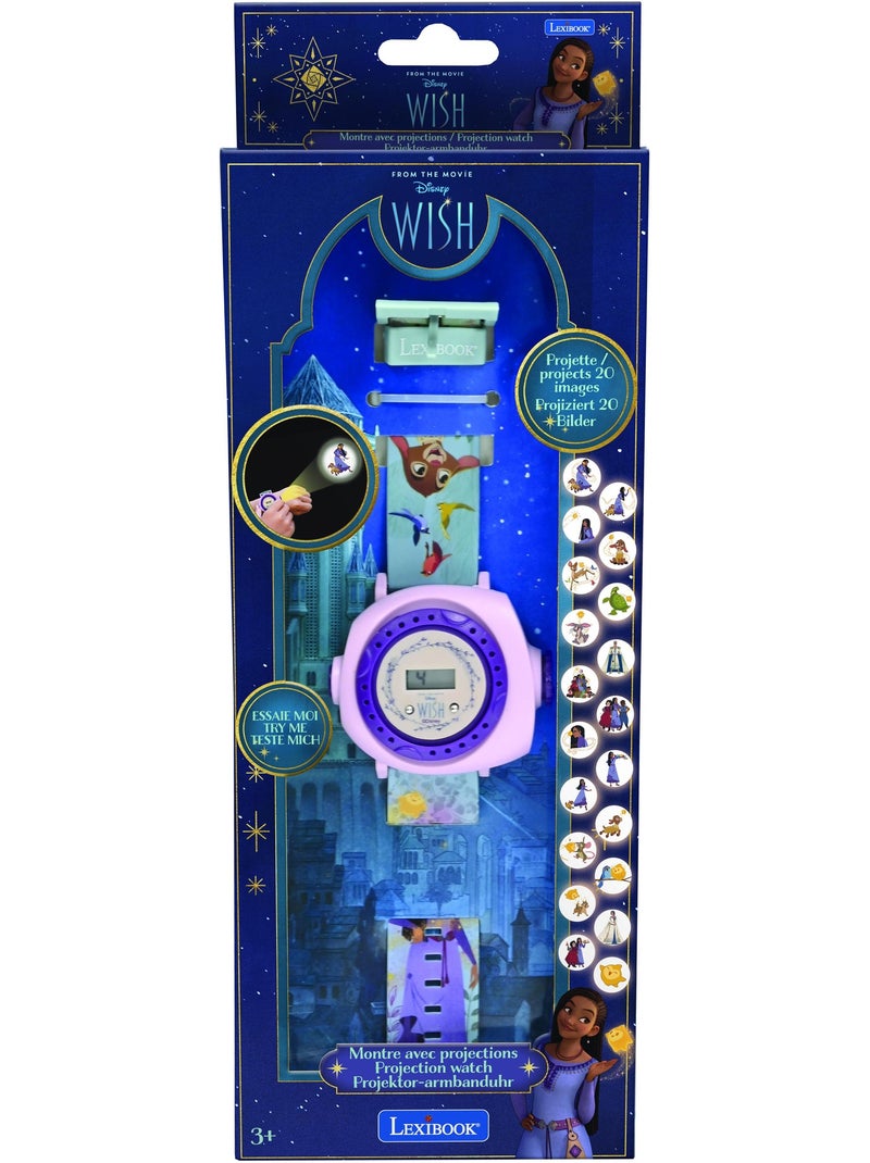 Wish digitaal projectiehorloge met 20 beelden om te projecteren Paars - Kiabi