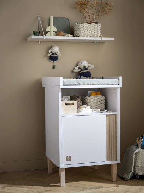 Wisselkast met gestructureerd imitatiehout en houten poten - Kiabi