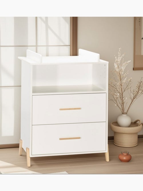 Wisseltafel op witte houten poten - Kiabi Wisseltafel op witte houten poten - Kiabi