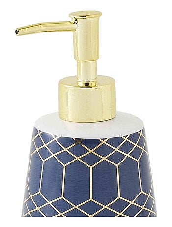 Wit keramische GOTAM zeepdispenser met motieven - countertop – Guy Levasseur