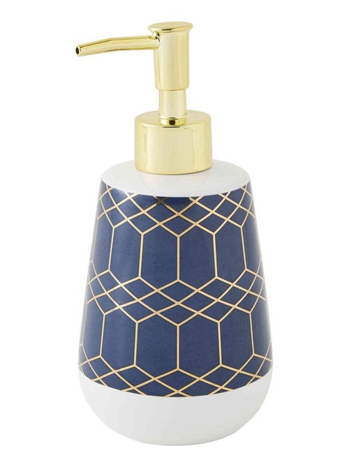 Wit keramische GOTAM zeepdispenser met motieven - countertop – Guy Levasseur - Kiabi Wit keramische GOTAM zeepdispenser met motieven - countertop – Guy Levasseur - Kiabi